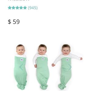 Ollie swaddle in the Meadow color